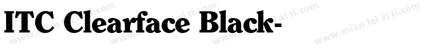 ITC Clearface Black字体转换